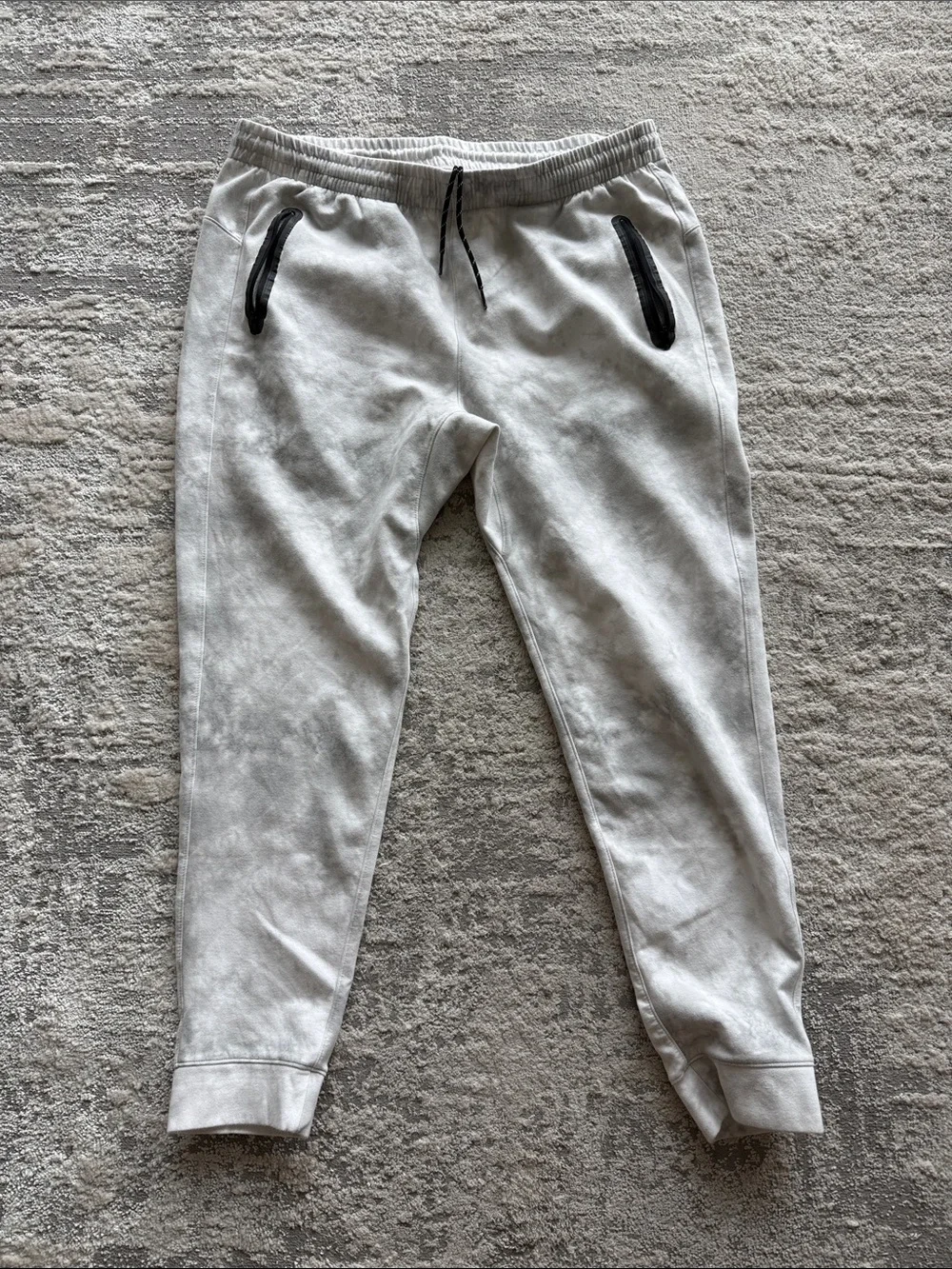 Old Navy Light Gray Men's Zip-Pocket Jogger Sweatpants